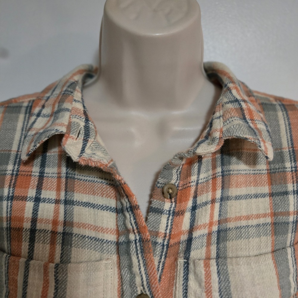 L.L. Bean Women's Sz Small 1912 Field Flannel Chest Pockets Plaid Shirt Shacket - Picture 2 of 7